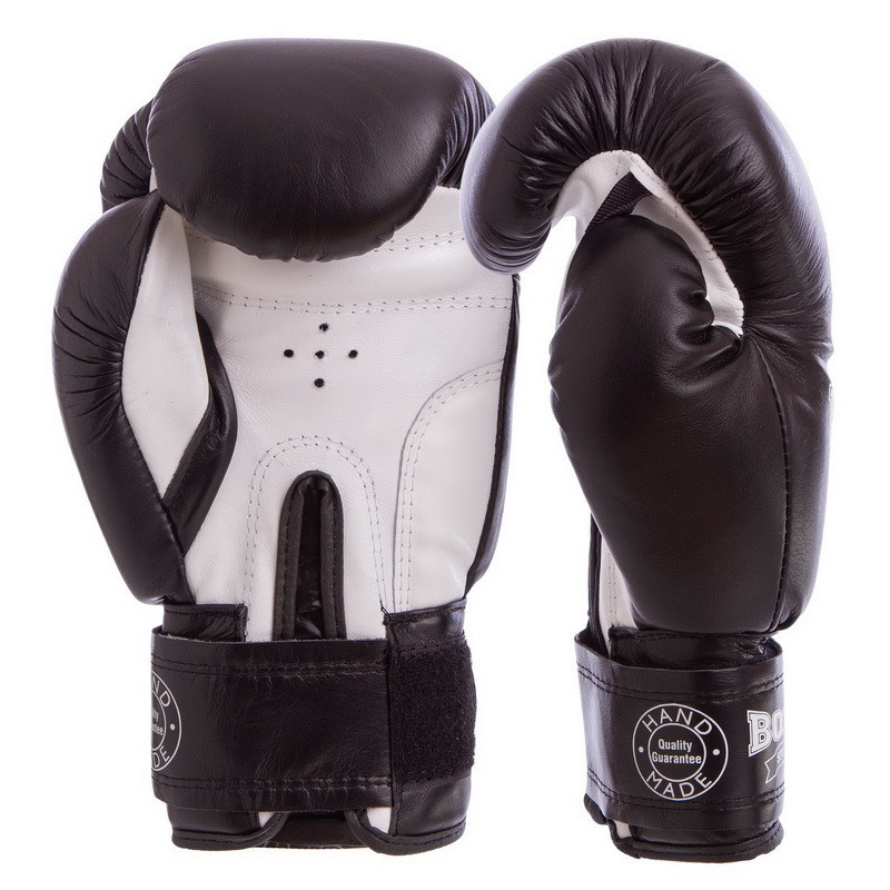Перчатки боксерские Элит BOXER 10 oz Кожа Вишнёвое - изображение 4