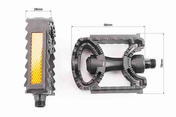 Педалі MTB 9/16" (113x78.5x23mm) пластикові, чорні PD-17 Київ