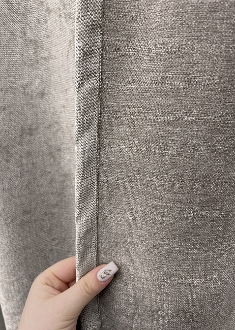 Комплект готових штор VR-Textil Шеніл преміум VELMIRA Rich № 1929ш Тауп 200х290 см 2 шт (32-351) Київ - фото 8