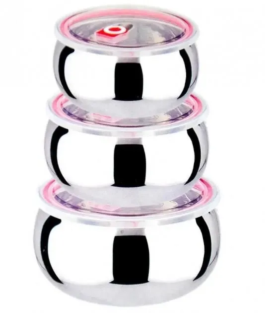 Набор судков UNIQUE UN-1516: 3 шт. из нержавеющей стали – для хранения еды на вашей кухне Одесса - изображение 1