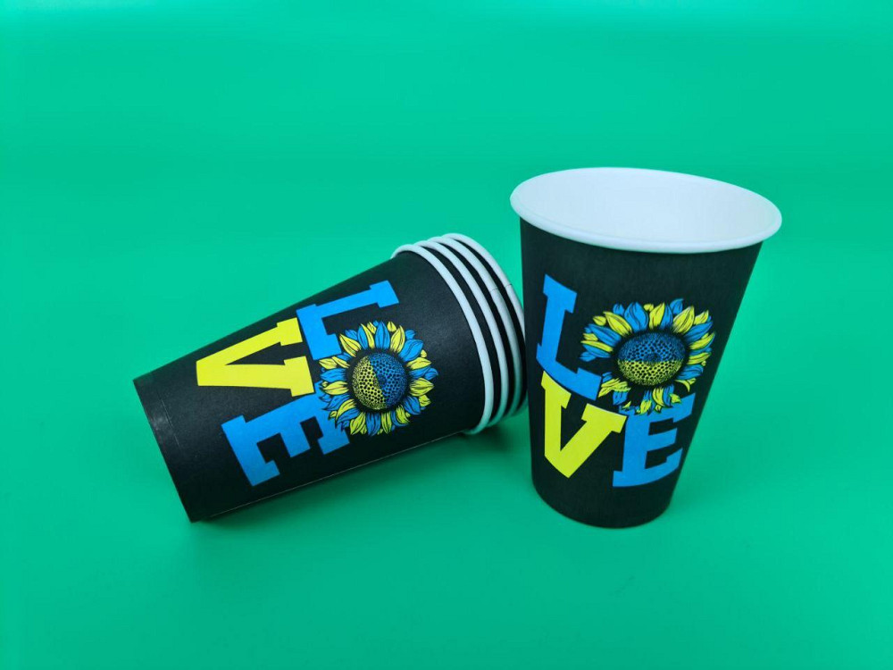 Склянки паперові одноразові 340 мл Любов (50 шт.) Харків - фото 1