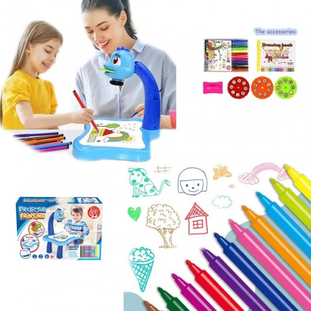 Детский стол проектор для рисования Projector Painting музыкальный Киев - изображение 6