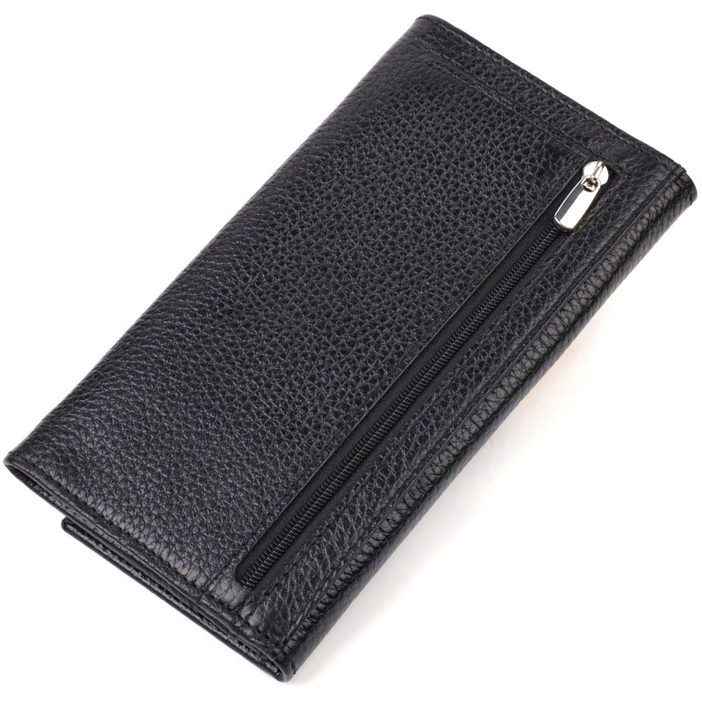 Жіночий шкіряний гаманець для карток купюр та монет CANPELLINI 21822 Чорний Київ - фото 12