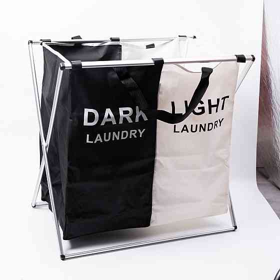 Кошик-органайзер для білизни на каркасі 60 (л) на 2 відділення HP-41-5 Київ