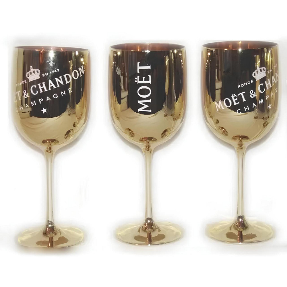 Фирменные бокалы для шампанского Moët & Chandon, Фужеры Мое Шандон. Золотой moet Киев - изображение 1