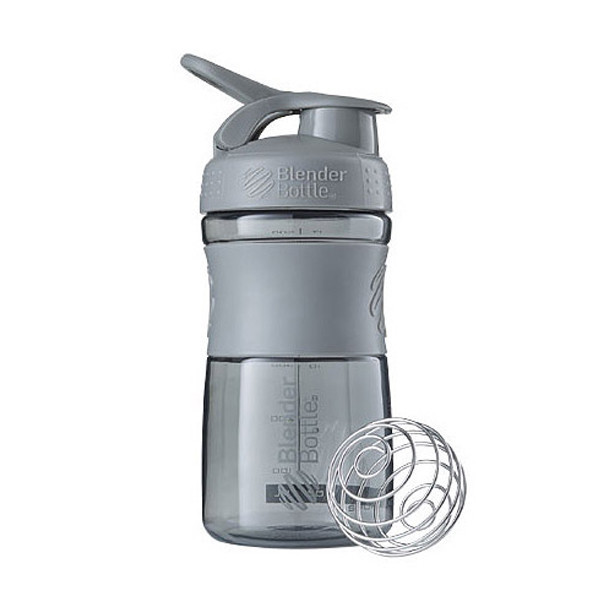 Шейкер спортивний (пляшка) BlenderBottle SportMixer Flip 20oz/590ml Grey Каменское - изображение 2