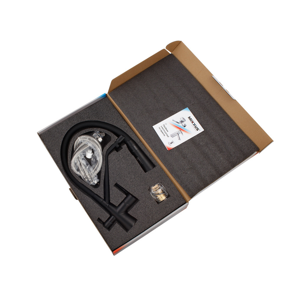 Кухонный смеситель Mixxus Premium Magnet 021 черный REFL.BLACK (MI6974) Харьков - изображение 8