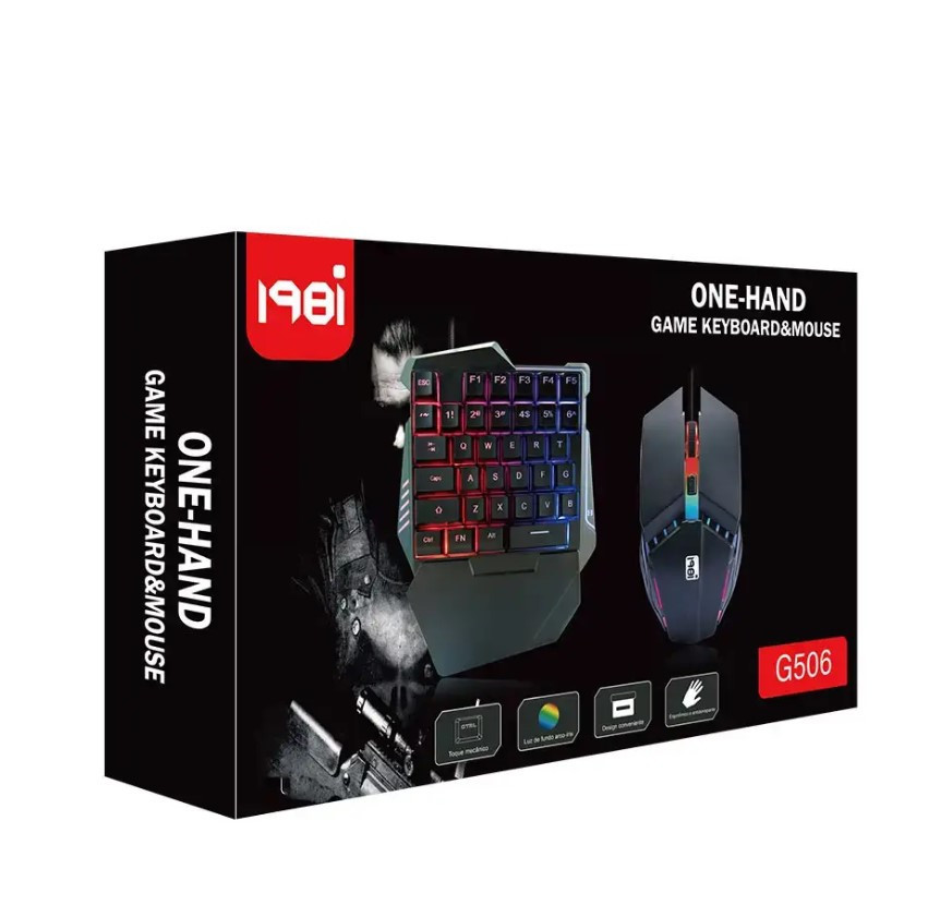 Набір 2 в 1 ігрова клавіатура та мишка 198I G506, чорний Винница - изображение 3