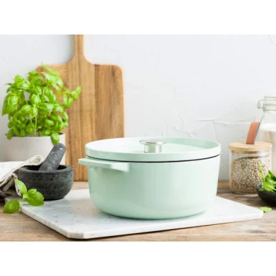 Кастрюля KitchenAid чавунна з кришкою 5,2 л Фісташкова (CC007434-001) Винница - изображение 5