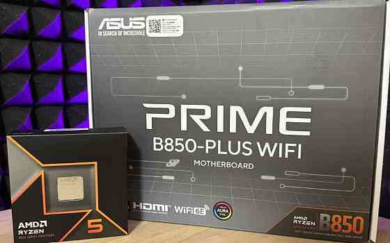 Сет AM5 Ryzen 9600X, B850 Asus материнська плата. Київ