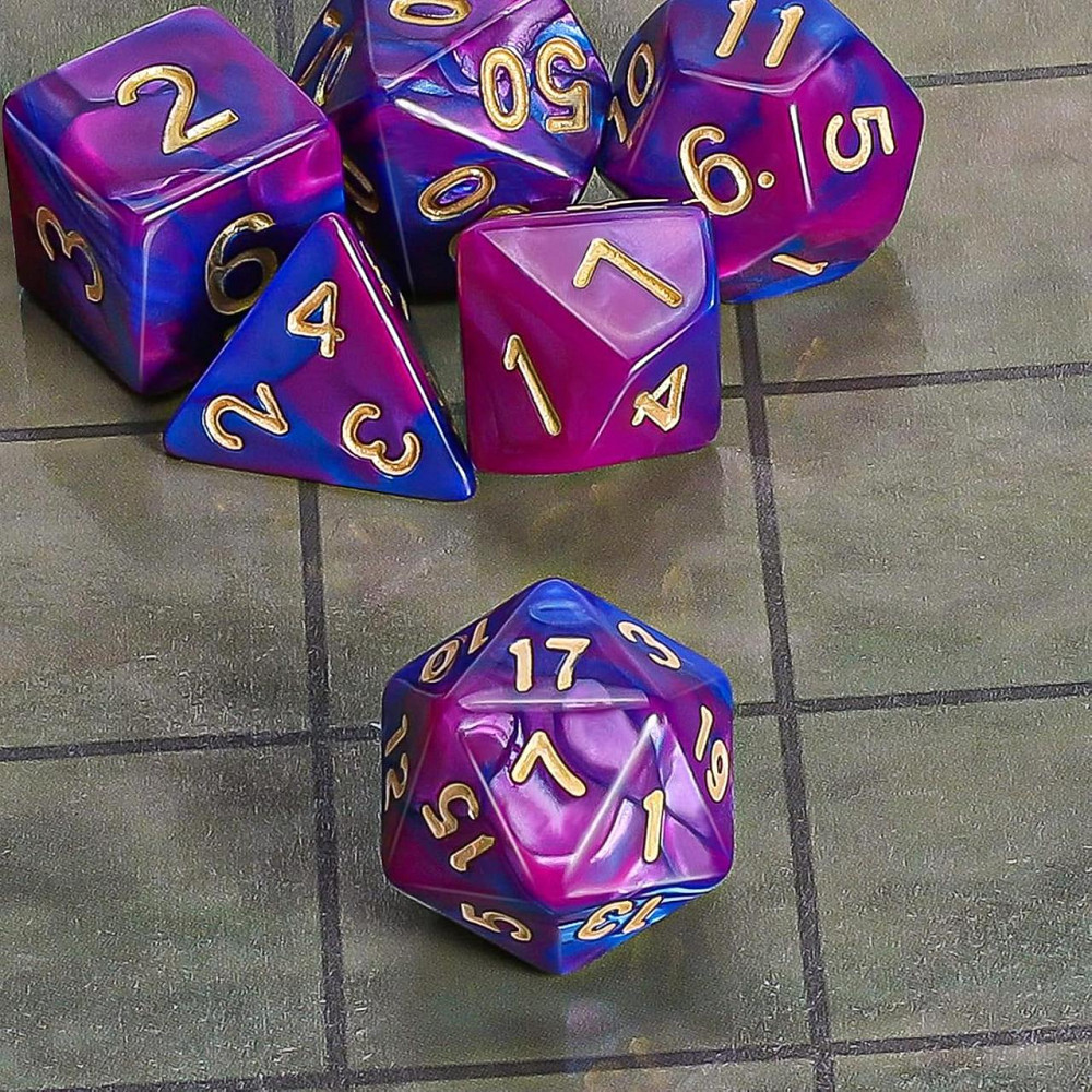 Набор разноцветных игральных костей 7 штук Киев - изображение 14