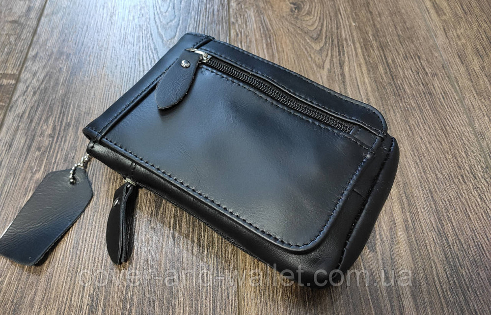 Маленькая кожаная мужская сумка на пояс Vintage 14691 Киев - изображение 2