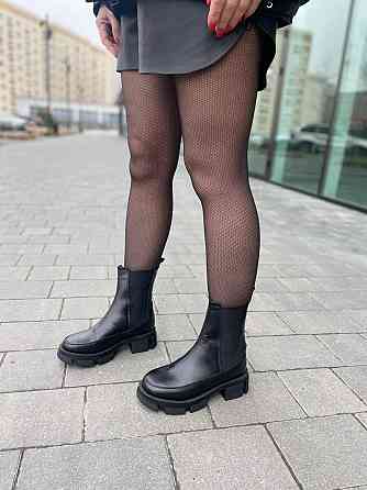 Nikos Черевики жіночі Niros чорні натуральна шкіра зима висота 20 см (2101/274) 36-39 (5193) Коломыя