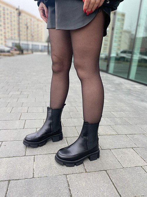 Nikos Черевики жіночі Niros чорні натуральна шкіра зима висота 20 см (2101/274) 36-39 (5193) Коломыя - изображение 2