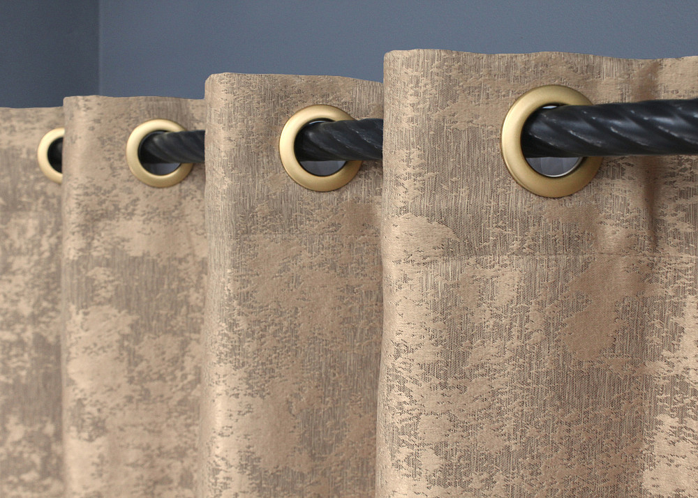 Комплект штор на люверсах VR-Textil Жакард Sultan YL № 1699ш Темно-бежевий 150х250 см 2 шт (37-0250) Київ - фото 8
