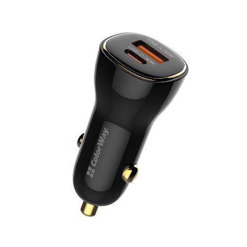 Автомобільний зарядний пристрій ColorWay CW-CHA046PD-BK USB+Type-C 60W PD чорний Житомир