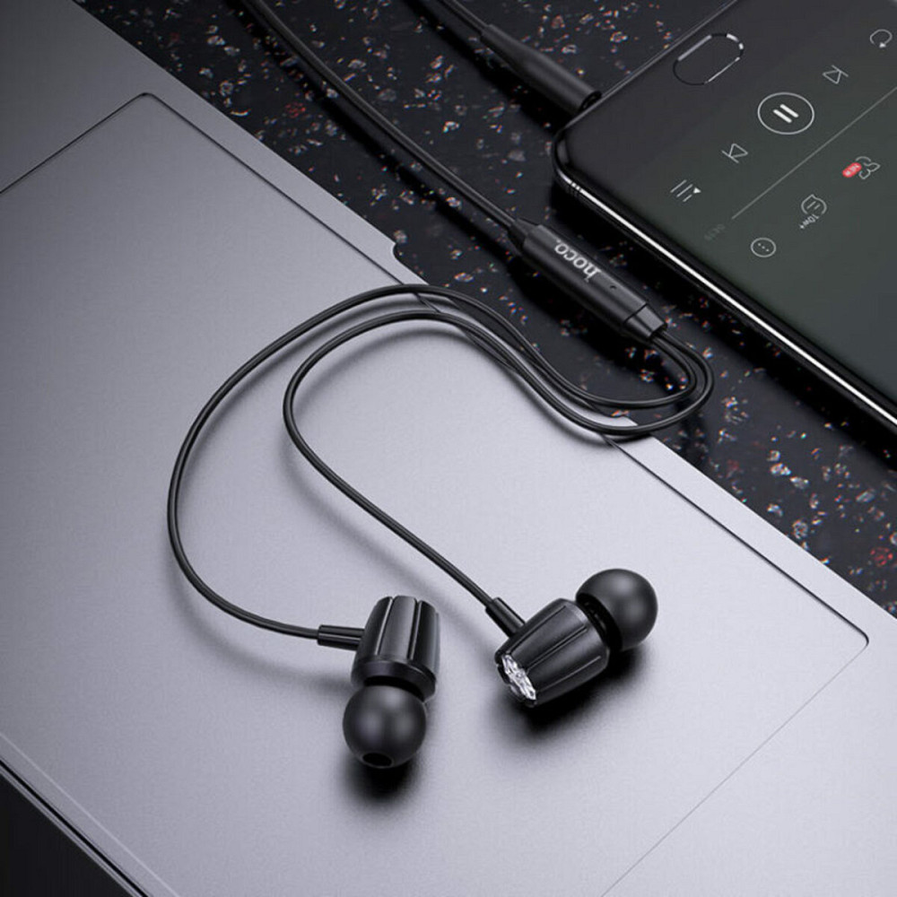 Навушники HOCO M88 Graceful universal earphones with mic Black Київ - фото 4