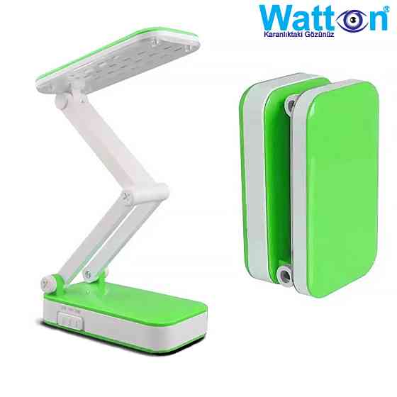 Акумуляторна настільна лампа Watton WT-006 світлодіодний світильник трансформер працює 10 годин Зелений Кам'янець-Подільський