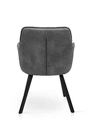 Крісло Тандем, чорний/ велюр темно-сірий Київ