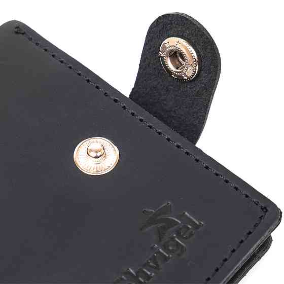 Матовое мужское винтажное портмоне Shvigel 16453 Черный Киев