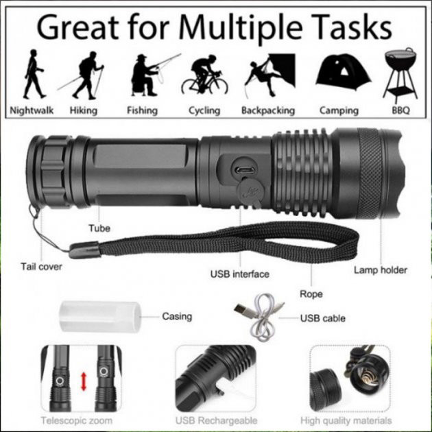 Лучший тактический фонарь Police X71A-HP50, Оригинальный карманный фонарик, Фонарик военный WB-41 Львов - изображение 4