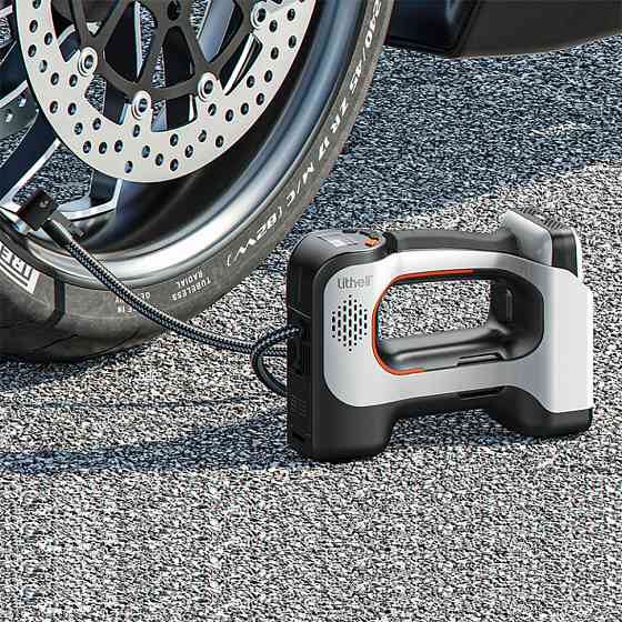 Акумуляторний компресор Litheli з ліхтарем, живлення від павербанку (УМБ Litheli Power Bank 20000 mAh, 45 W, 2А в комплекті) Киев