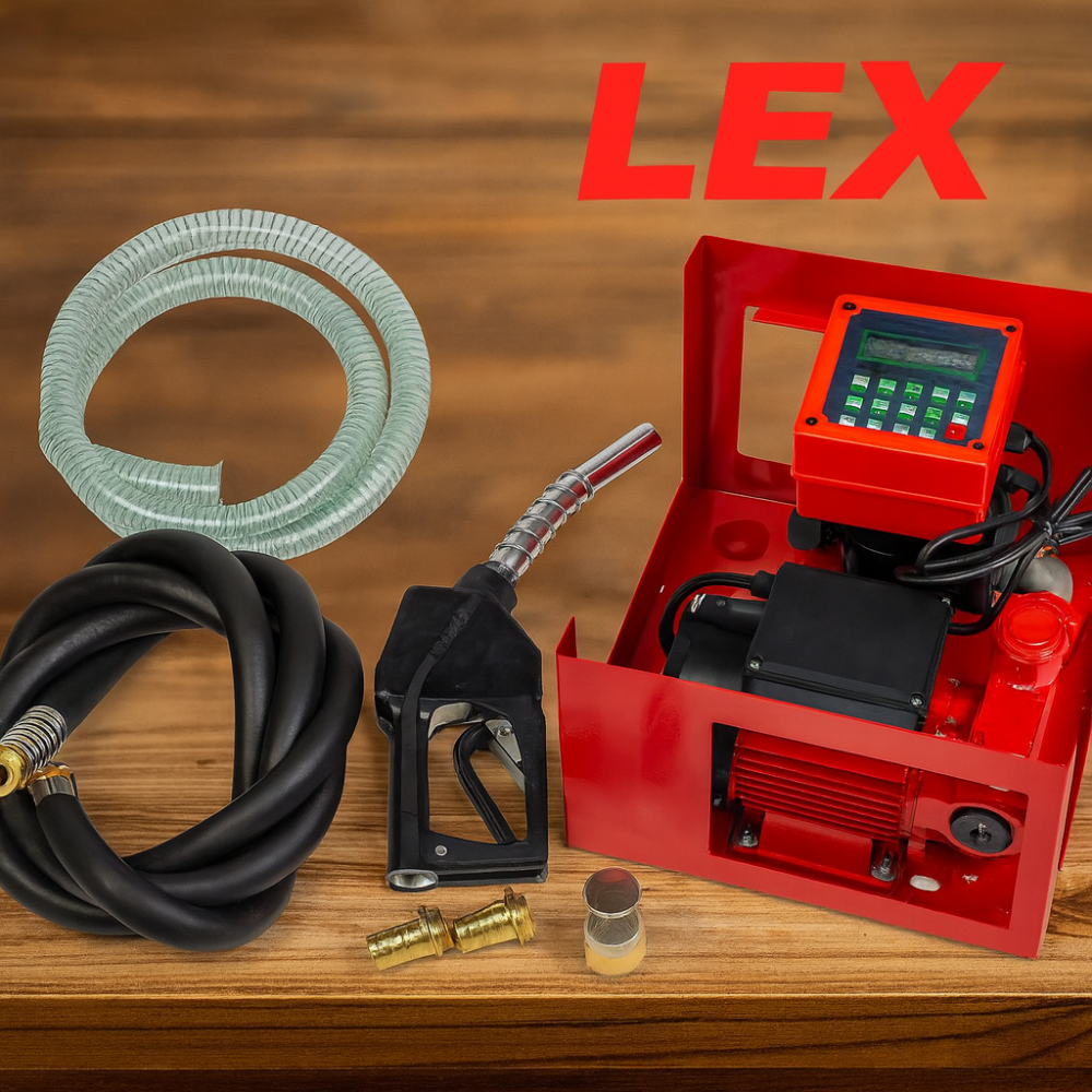 Міні-заправка LEX  для дизельного палива потужність 1850 Вт 40 літрів/хв заправна міні система з дисплеєм для СТО Львів - фото 1