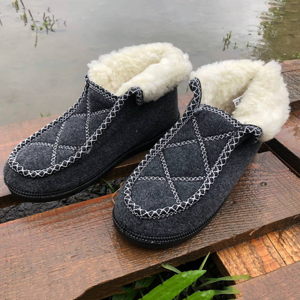 Калоші жіночі утеплені ева 39р 25см, Калоші жіночі на хутрі хакі Уггі Суконні зимові бурки XZ-82 Львів - фото 15