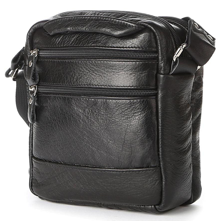 Сумка мужская SHVIGEL кожаная 00926 Черная Киев - изображение 4