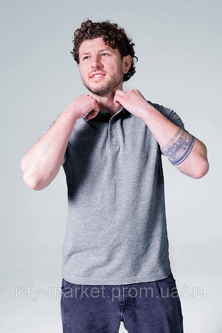 Поло класичне Stedman Lux Polo чоловіче сірий меланж (ST9060-GYH) M Київ - фото 3