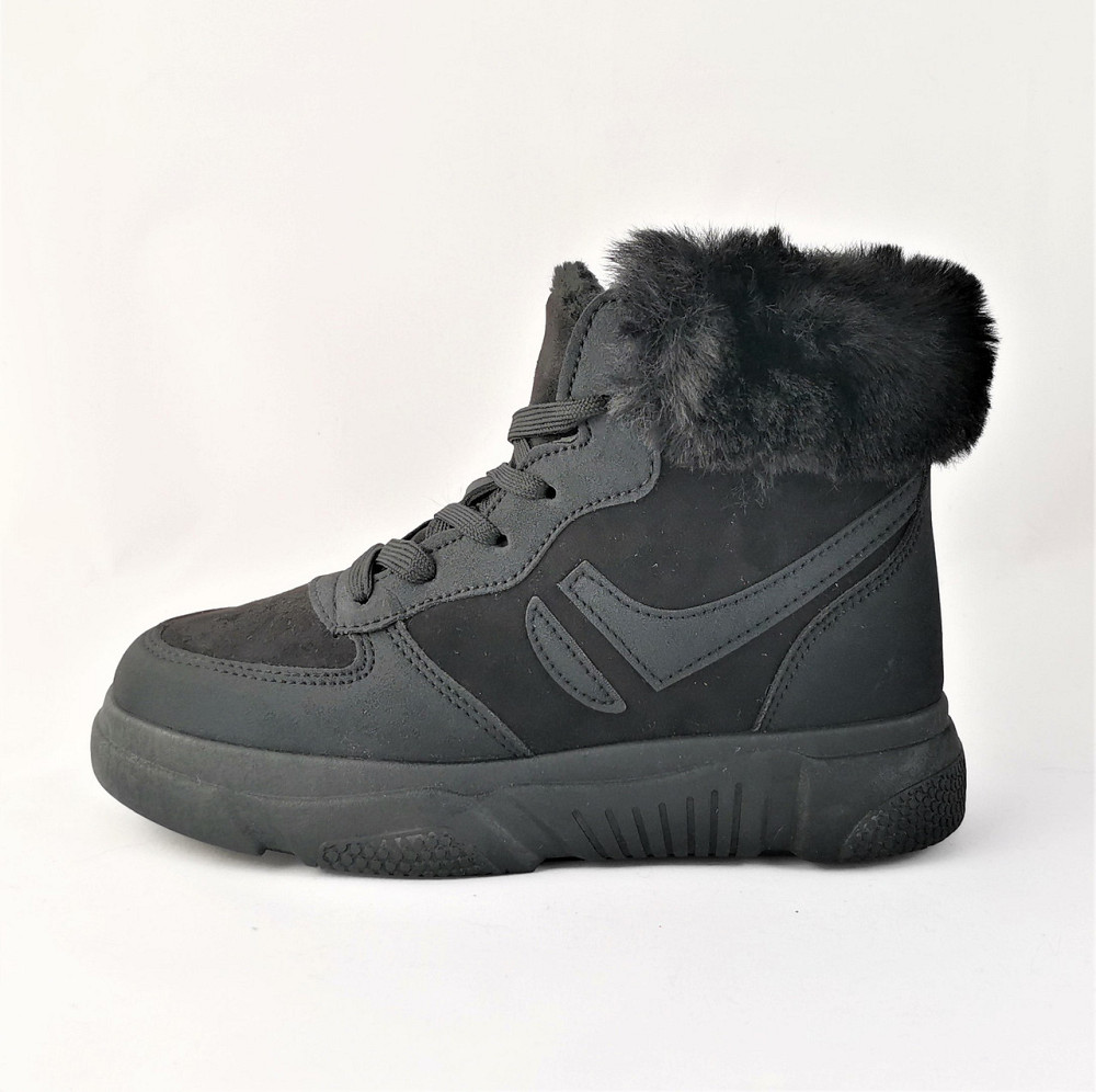 .Зимні Черевики Напівчоботи Жіночі Чорні з Мехом (розміри: 38) ВідеоОбзор — 910 Дніпро - фото 7