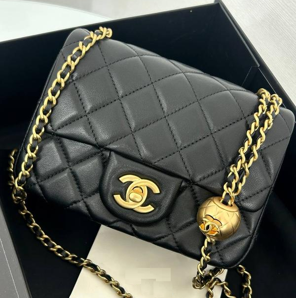 Сумка женская кожаная стеганая (Черный) Винница - изображение 5