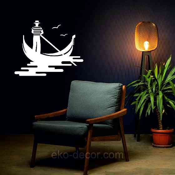 Декоративное настенное Панно «Венецианский гондольер» Декор на стену 70*56 см, Белый Киев