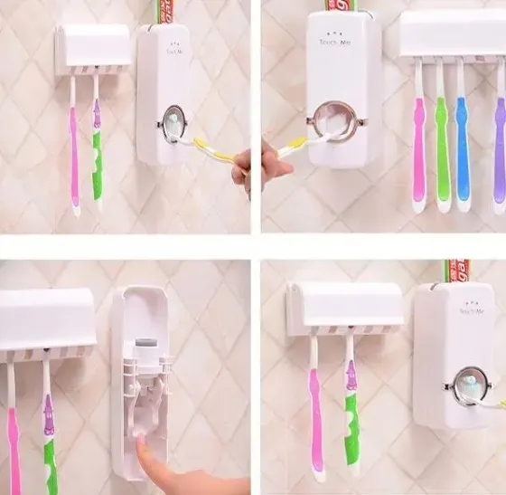 Держатель-диспенсер для зубной пасты и щеток Toothbrush sterilizer автоматический Коломыя