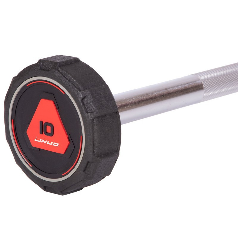 Штанга фіксована пряма поліуретанова LI NUO 3622-10 довжина 109 см 10 кг Київ - фото 3