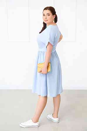 Жіноче плаття міді "Валенсія" оптом | Батал 52, Блакитний Київ