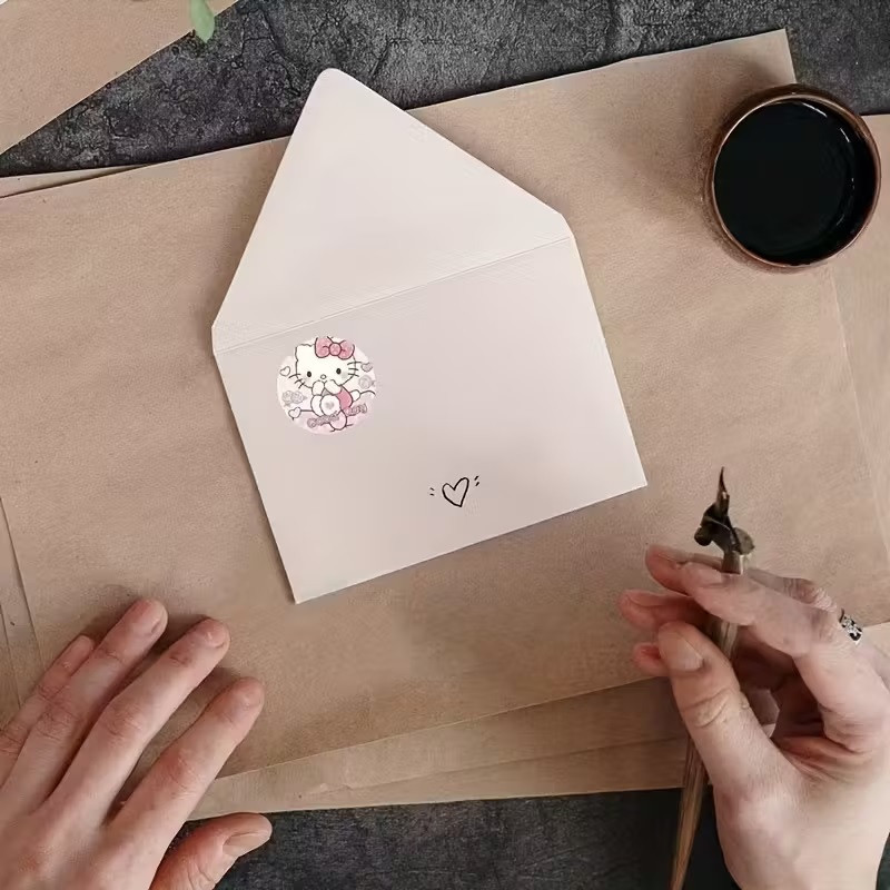 Стикеры Hello Kitty — рулон 500 шт Ø2.5 см, наклейки с котиками Киев - изображение 9