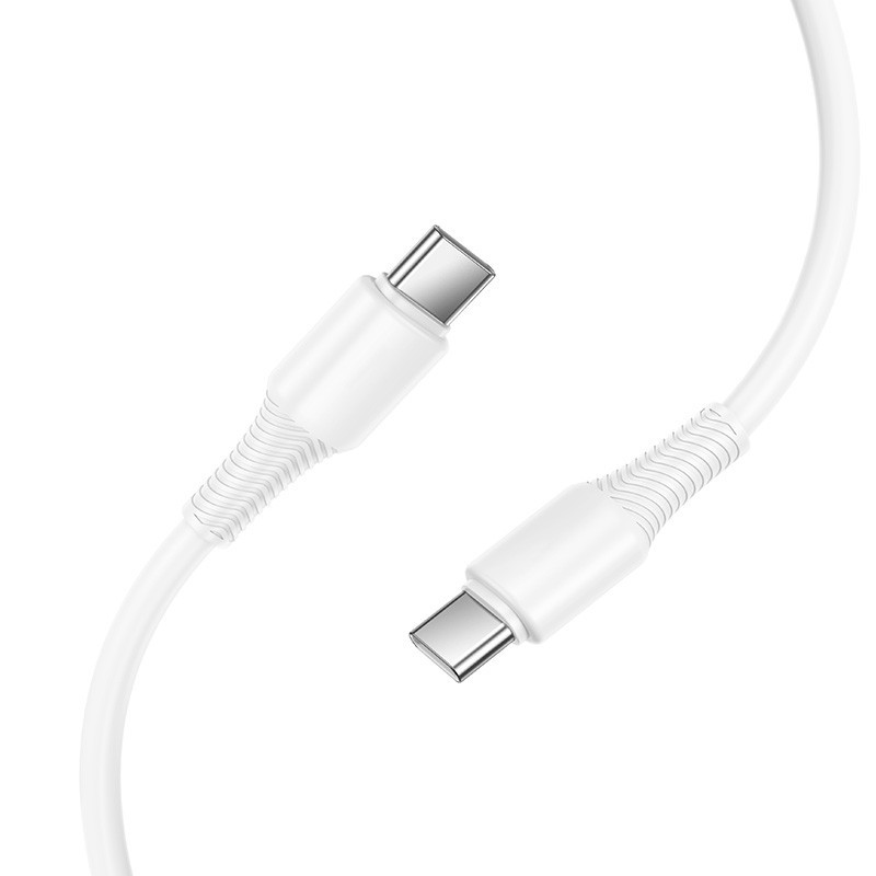 Кабель HOCO X120 Beneficio 60W charging data cable C to C White Киев - изображение 3
