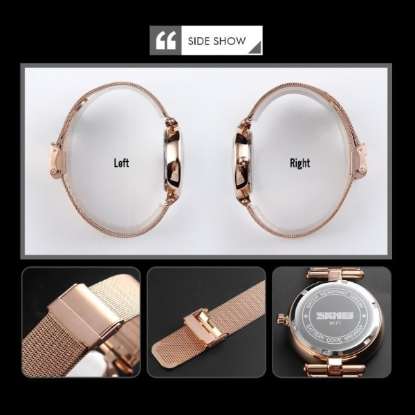 Женские классические часы Skmei 9177 Marble (Розовые) Киев - изображение 3