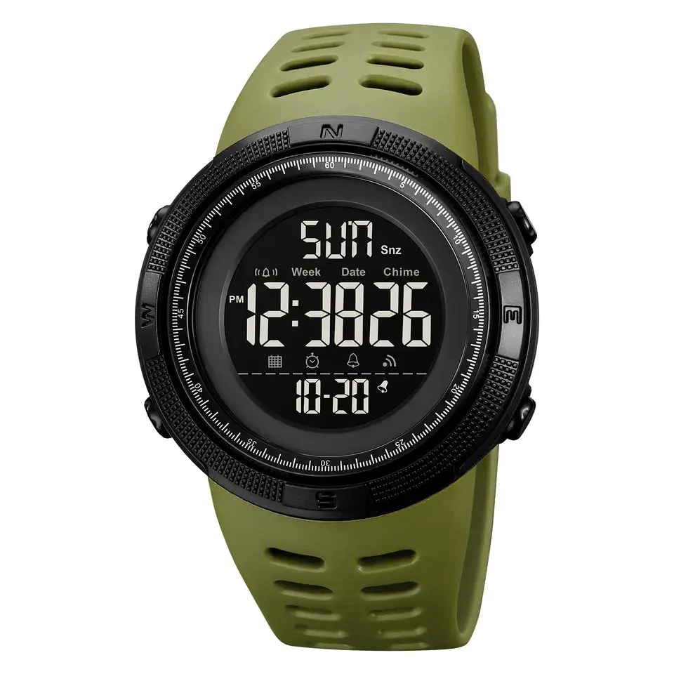 Спортивные наручные часы Skmei 2070 (Зеленые с черным циферблатом) Винница - изображение 2