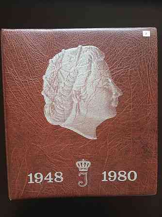 Альбом монет Нідерланди 1948-1980 123 монет 30*27 см (12 аркушів) 7 Б/У Полтава