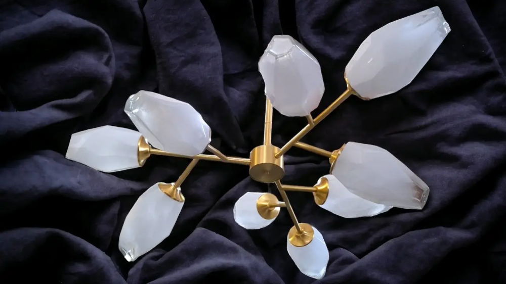 Светодиодная люстра Современная 8616 (Золотистая) на 9 плафонов Винница - изображение 5