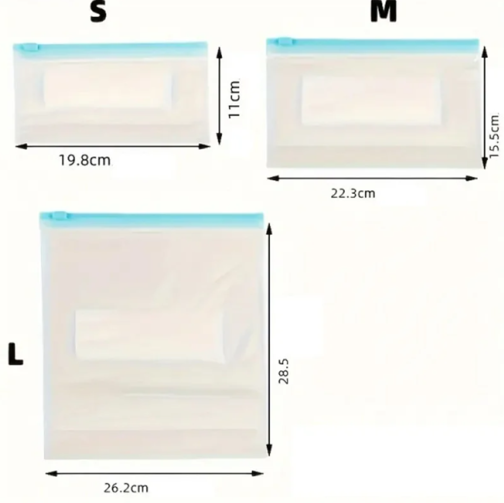 Вакуумные пакеты для хранения пищи 30 шт., 3 размера по 10 шт., для свежести и безопасности продуктов. Одесса - изображение 2