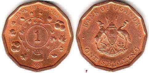 Uganda Уганда - 1 Shillings 1987 UNC Полтава