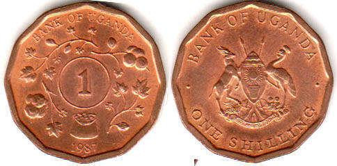 Uganda Уганда - 1 Shillings 1987 UNC Полтава - фото 1