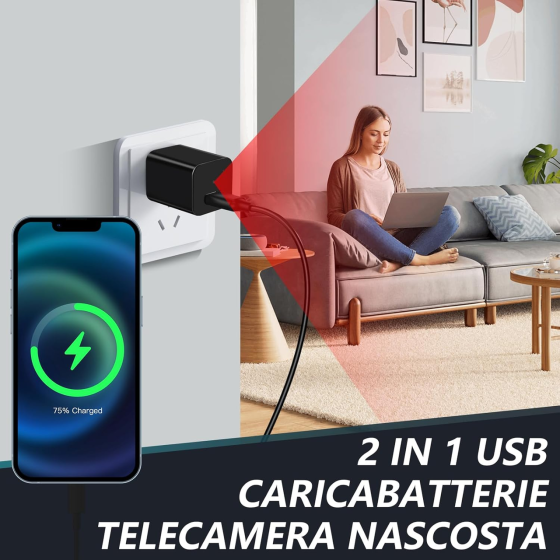 Мини-камера LXMIMI ZR01 Full HD 1080P в USB-адаптере, датчик движения, циклическая запись, microSD до 128 ГБ Киев