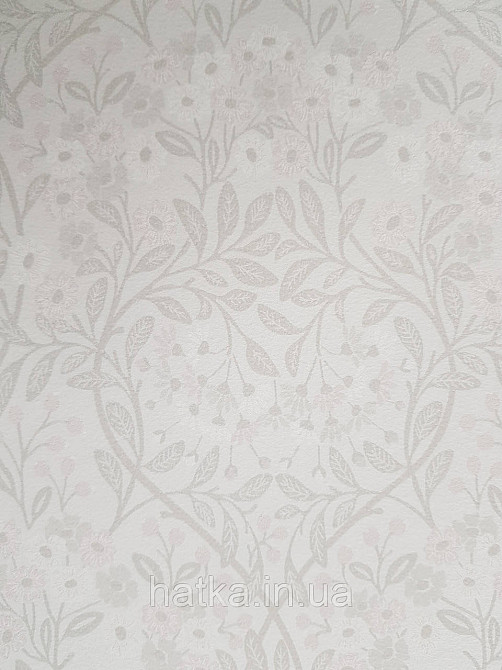 Шпалери флізелінові еко Rasch Sophia 0.53х10 рослинний принт квіти маленькі польові рожеві на біло сірому Київ - фото 1