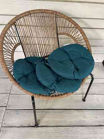 Подушка для стільців (38x38х5 см) кругла Decorator Мальмо колір лазурний 84-045 Київ