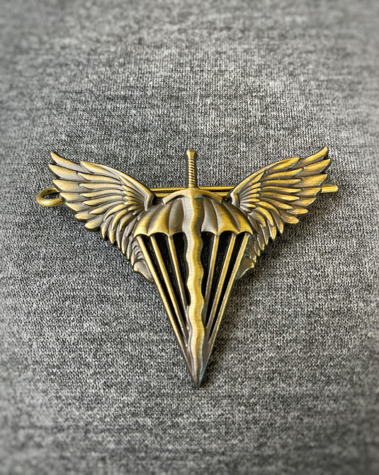 Беретний знак ДШВ нового зразка статутний метал Запоріжжя - фото 2