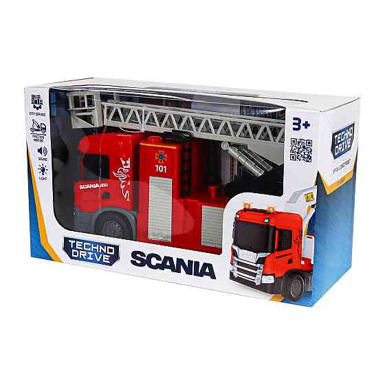 Автомодель серії Big Truck – Пожежна машина Scania (світло, звук, функ. води) Днепр